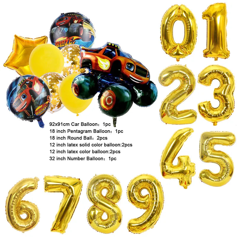 Ballons Monster Truck – Décoration Anniversaire Enfant