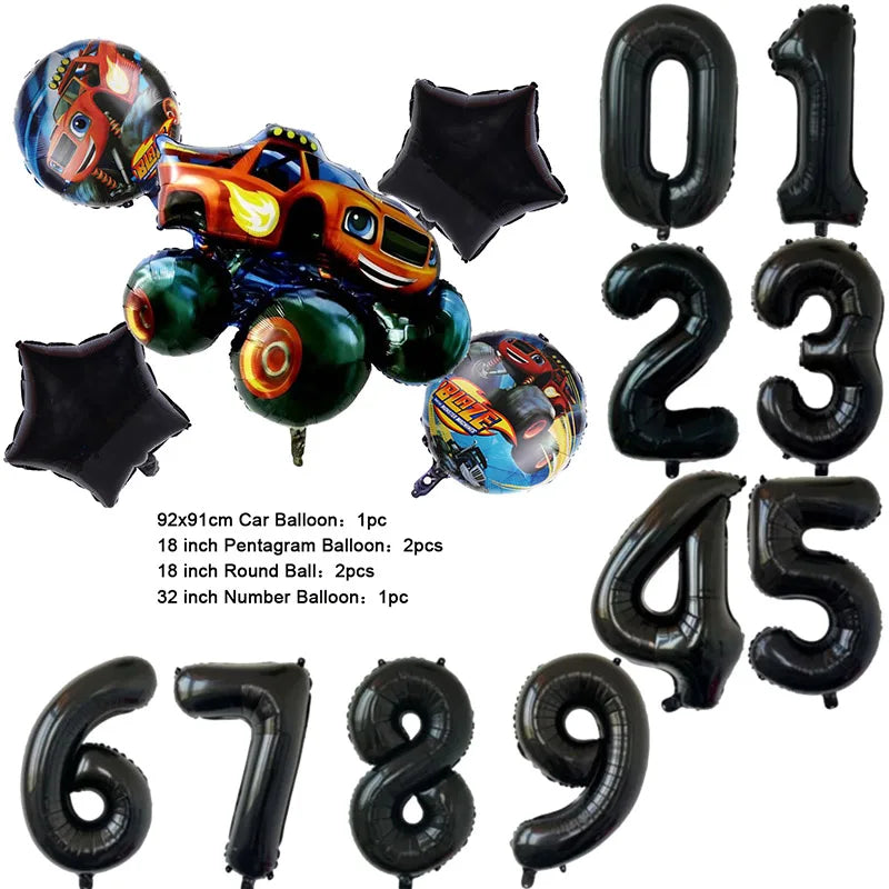 Ballons Monster Truck – Décoration Anniversaire Enfant