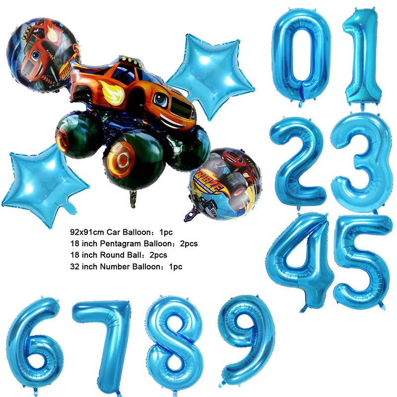 Ballons Monster Truck – Décoration Anniversaire Enfant