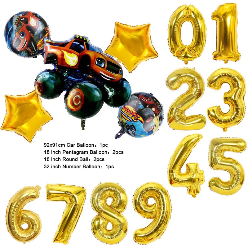 Ballons Monster Truck – Décoration Anniversaire Enfant