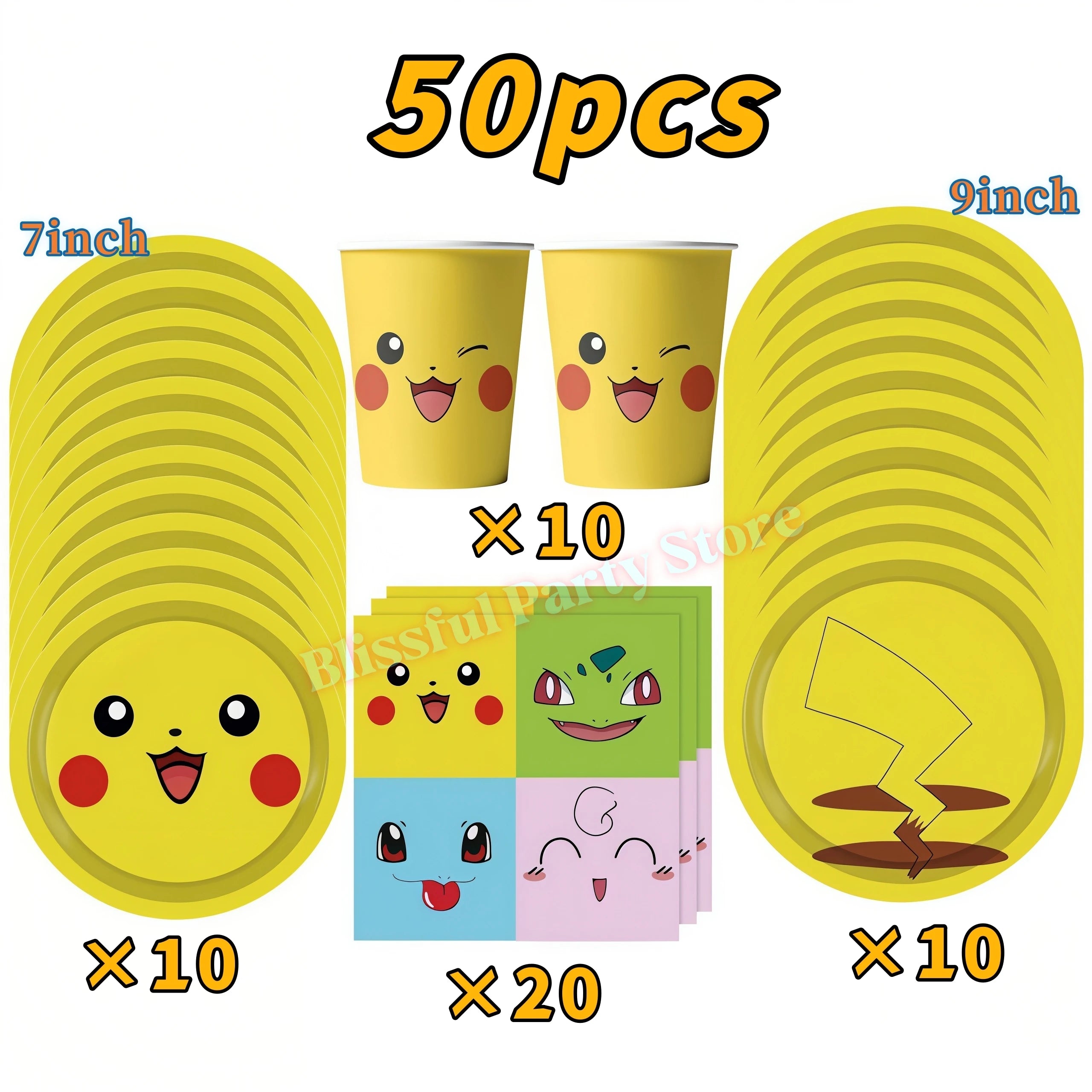 Décoration Anniversaire Pokémon – Kit Fête Pikachu