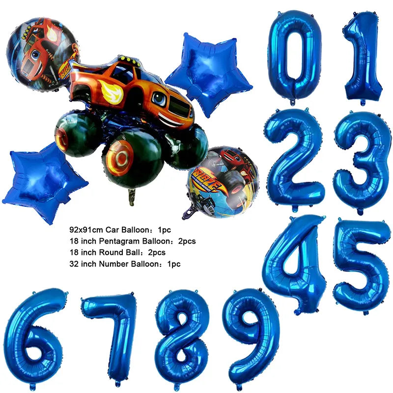 Ballons Monster Truck – Décoration Anniversaire Enfant
