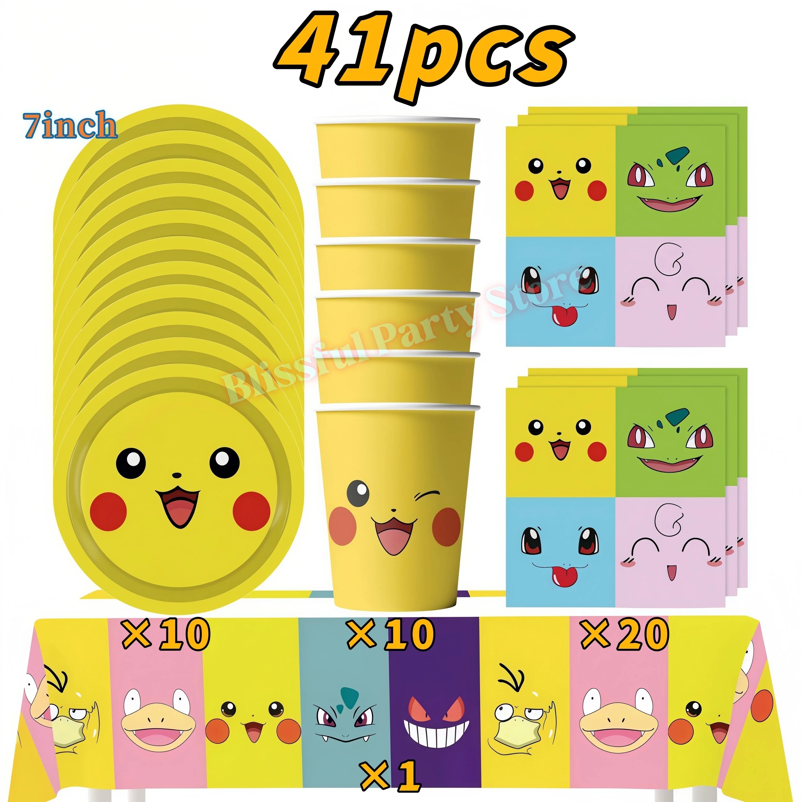 Décoration Anniversaire Pokémon – Kit Fête Pikachu