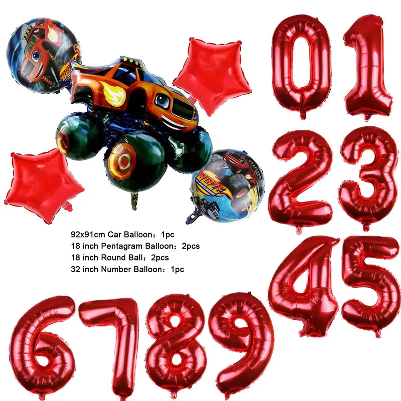 Ballons Monster Truck – Décoration Anniversaire Enfant