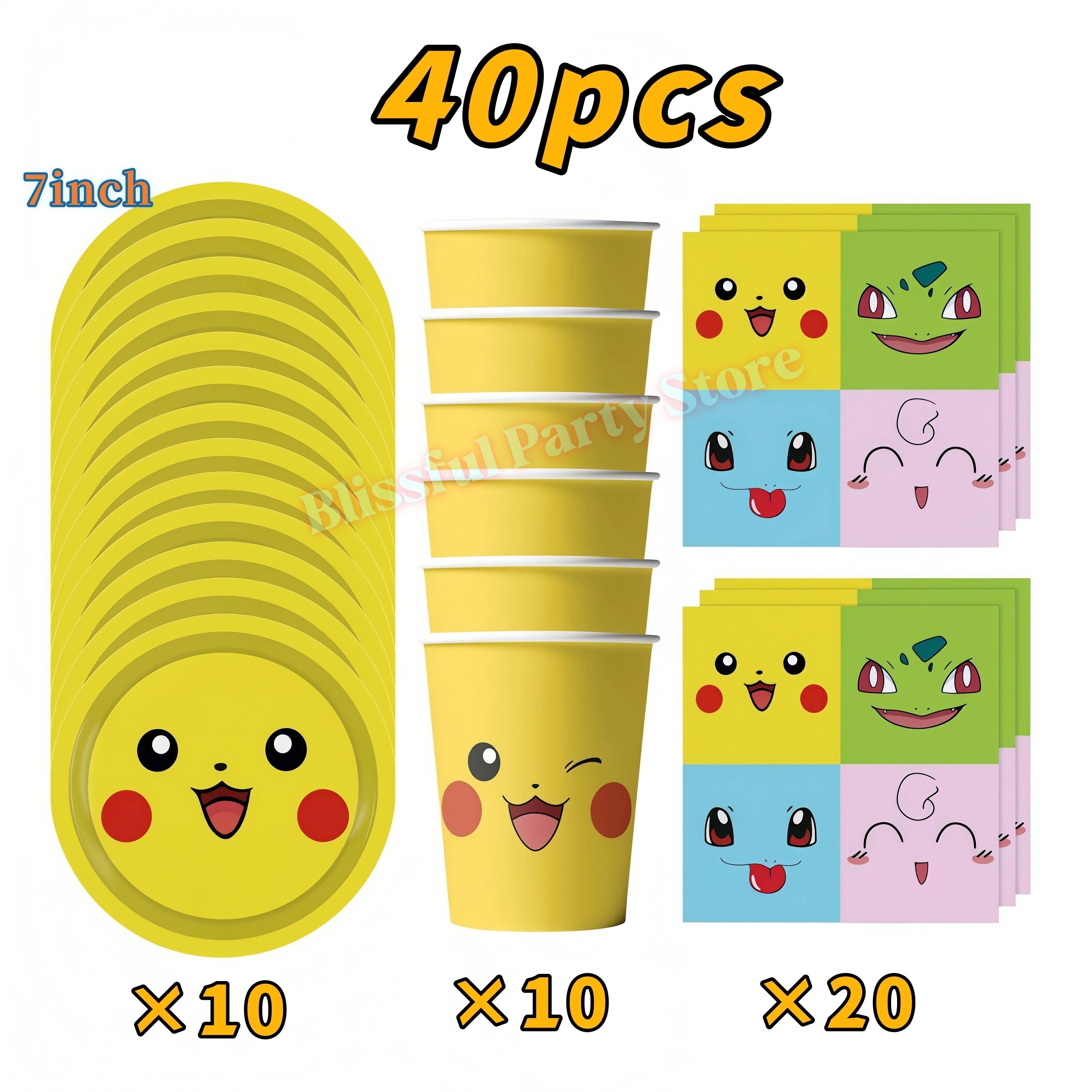 Décoration Anniversaire Pokémon – Kit Fête Pikachu