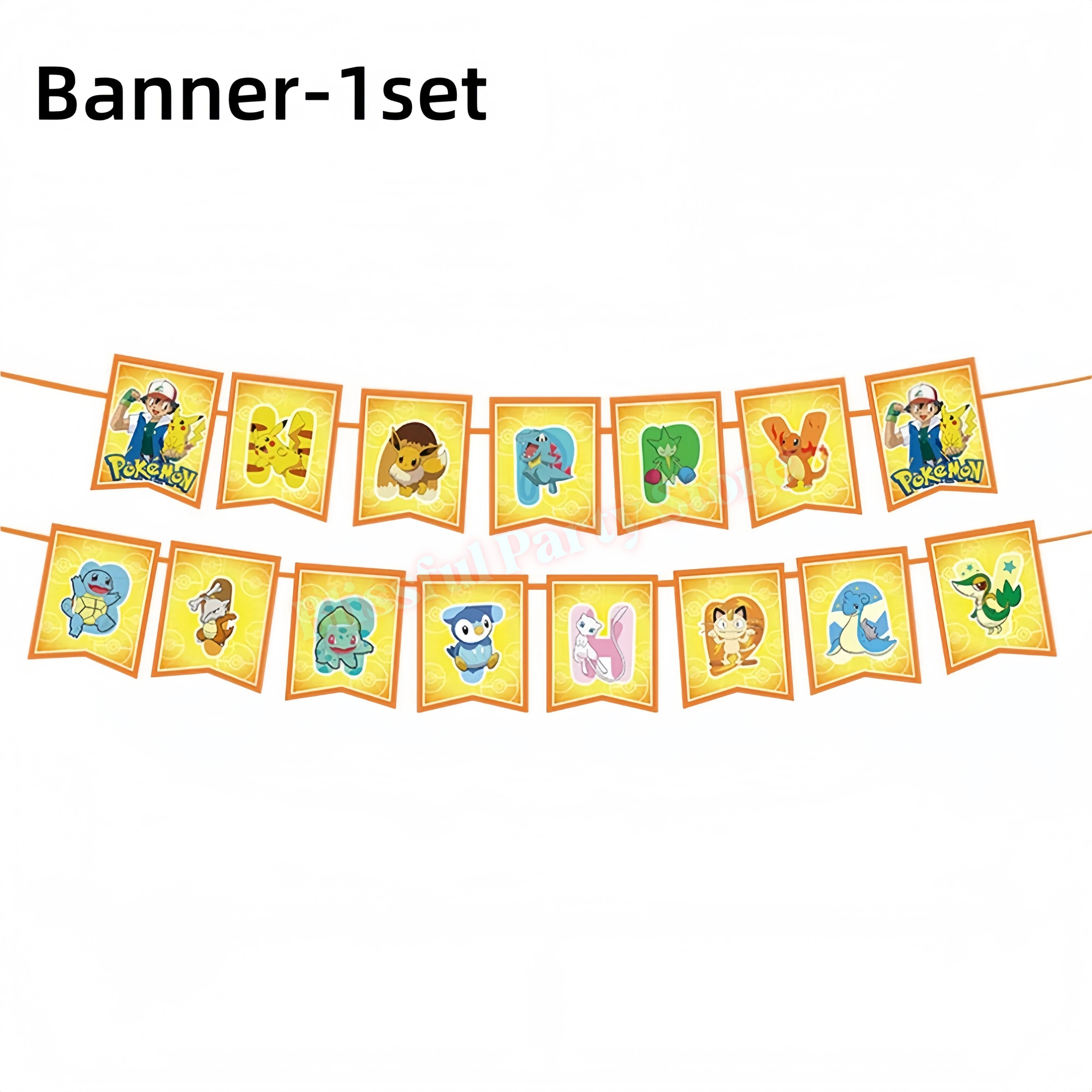 Décoration Anniversaire Pokémon – Kit Fête Pikachu