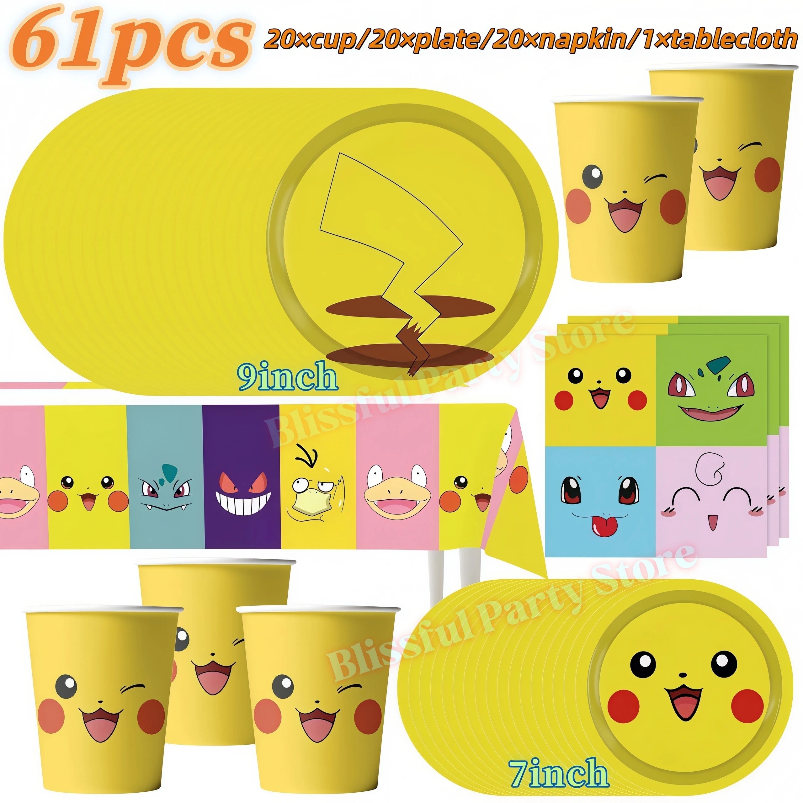 Décoration Anniversaire Pokémon – Kit Fête Pikachu