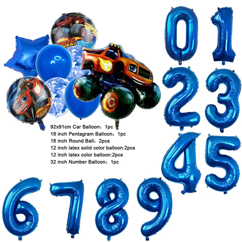 Ballons Monster Truck – Décoration Anniversaire Enfant