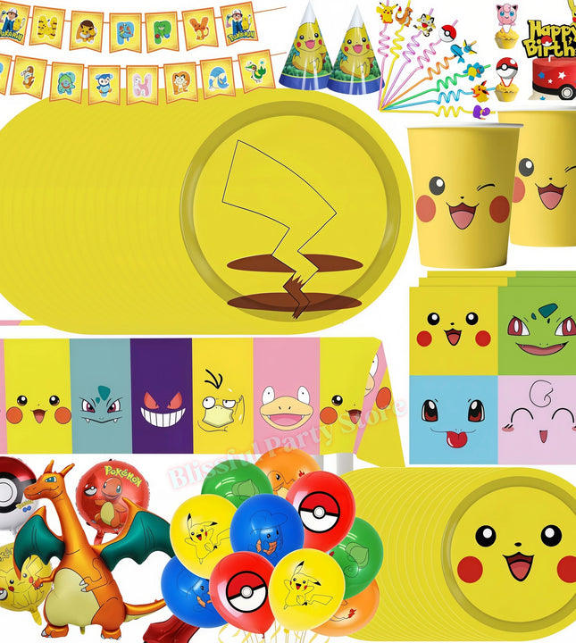 Décoration Anniversaire Pokémon – Kit Fête Pikachu