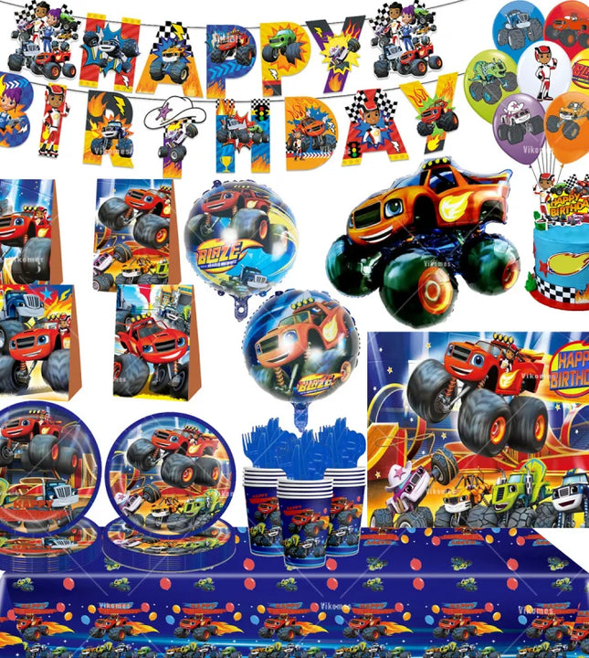 Décoration Anniversaire Voitures de Course – Kit Fête