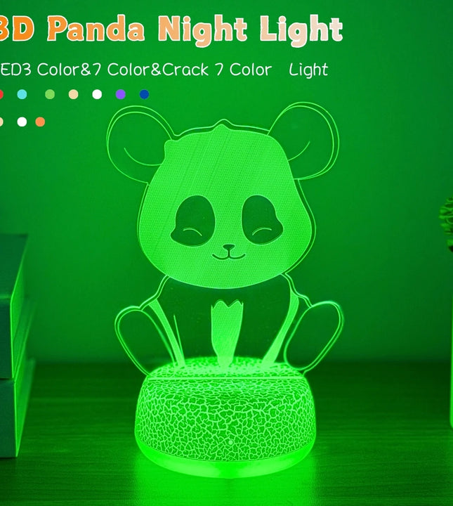 Veilleuse Panda 3D – Lampe LED Décorative