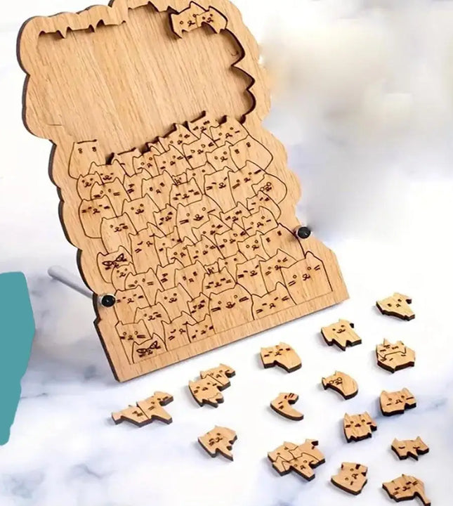 Puzzle en Bois Chats – Jeu Amusant et Original